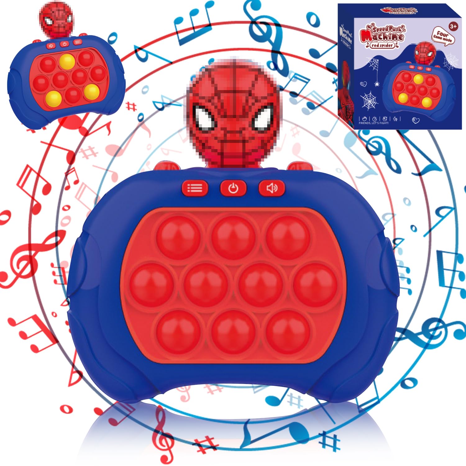 Pop It Electrónico, Juego de Burbujas de Empuje rápido, Puzzle Pop Juegos Interactivos, Juguete Pop It Electrónico, Quick Push Burbujas, Pop Push it Controlador de Juegos, para niños y Adultos (M3)