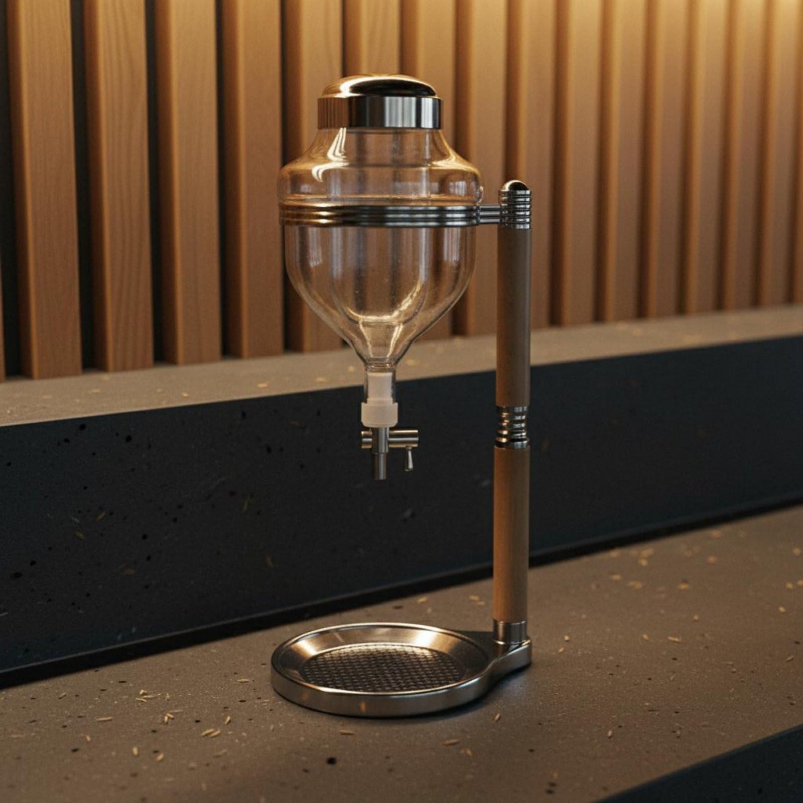 MagiDeal Sake Servidor Jarra de Borosilicato Bebidas Vasija de Cristal con Función de Refrigeración sin Diluir Adecuada para Hostelería Familiares, Maceta Cabeza Dragón Silv