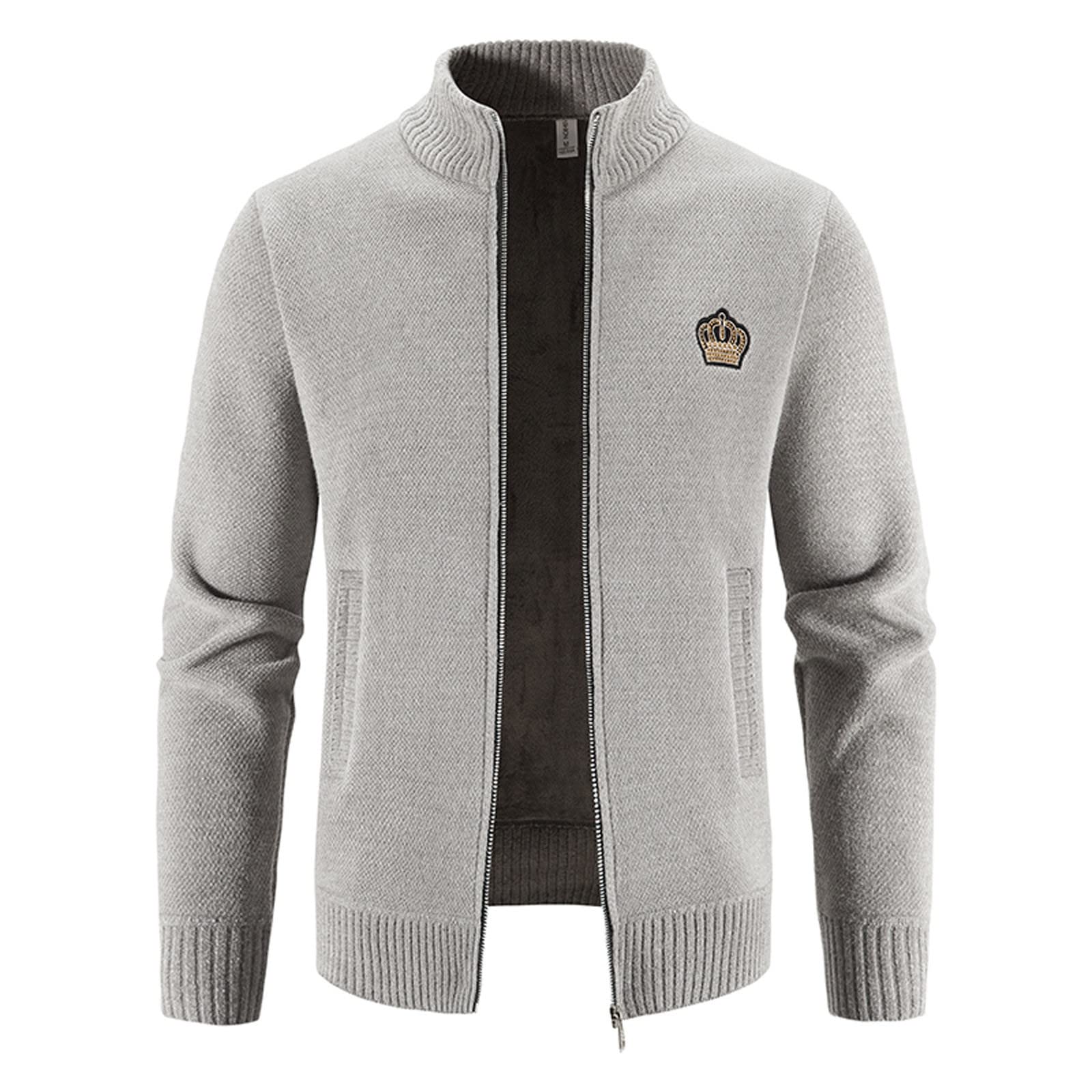 Slim Fit Men's Zipper Sweater Jacket With Pockets Matalan