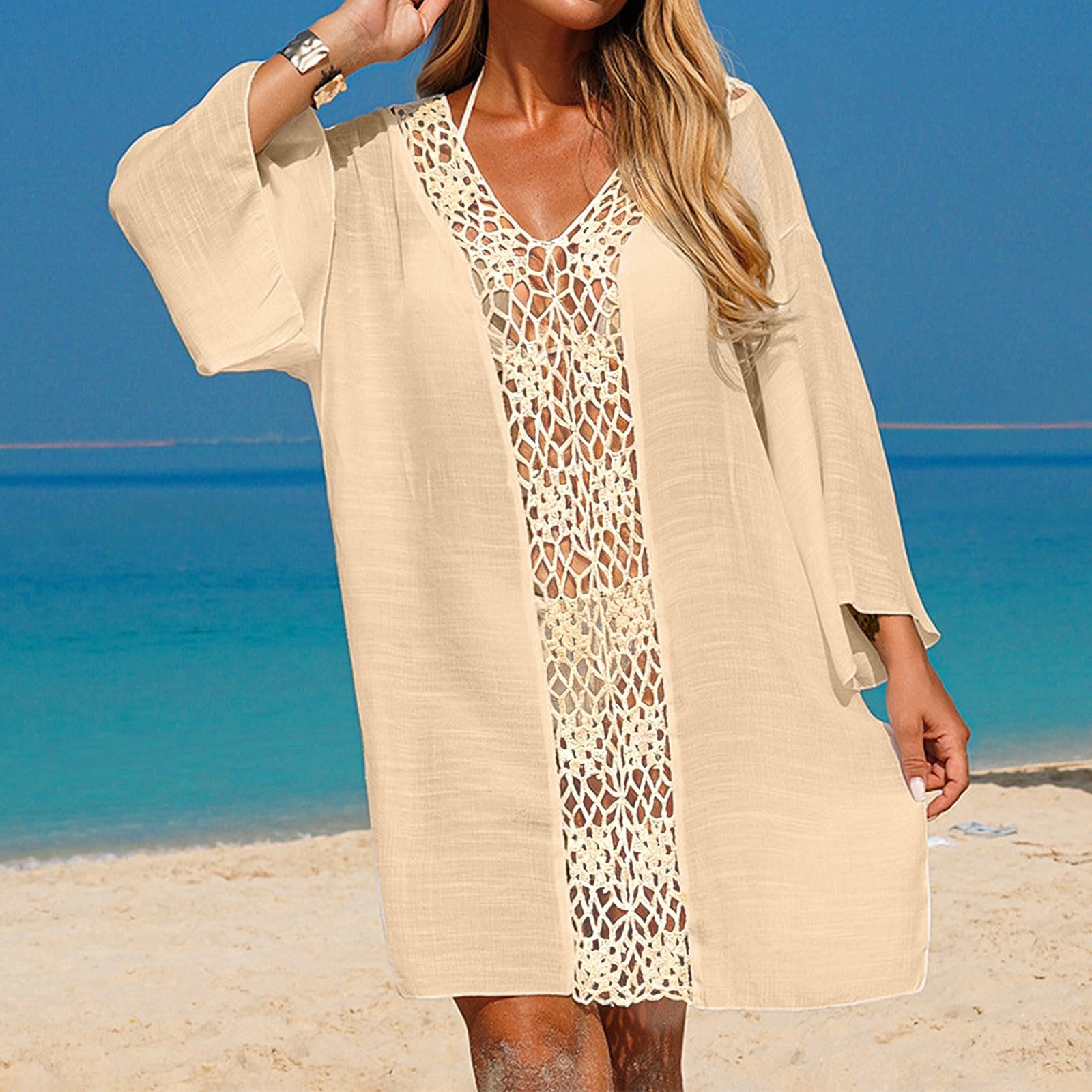 Taglia Abito da spiaggia Allentato Estate Crochet Design