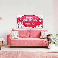 Vista 119 de Cartel de fondo personalizado para el día de San Valentín, decoración de San Valentín, letrero de vinilo con texto en inglés "Be My Valentine