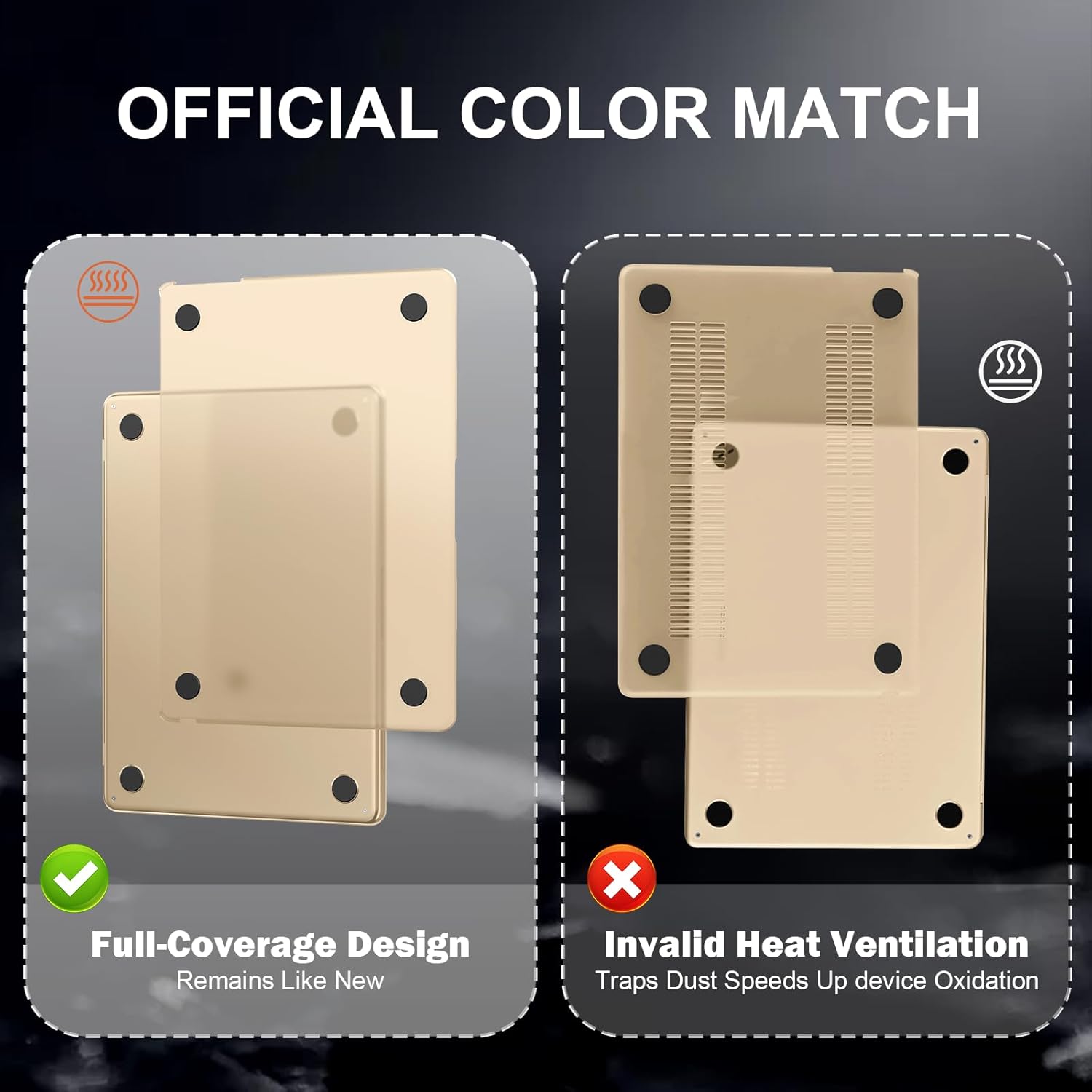 AKIT Compatible with MacBook Air 13 inch Case 2026 2025 2024 2022 M4 A3240 M3 A3113 M2 A2681, [Official Color Match] Slim Case&Keyboard Cover&Screen Protector for Mac Air 13.6 inch, Starlight Clear - Image 4