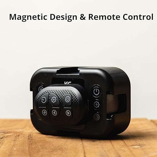 Miniatura 4 de KraftGeek Luz de video RGB, luz LED recargable en la cámara con caja suave, tono y brillo ajustables, 2000 mAh, 4 ranuras para zapata fría,