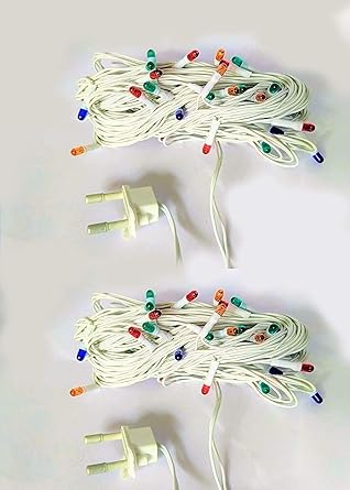 nene 2 Multi Colour Tuni Light Chain 10M Long High Quality (Pack of 2)5x0.5mm Copper Wire Rice Lights Serial Bulbs Decoration Lighting Multicolour for Indoor, Outdoor, Festive Season Romantic Season