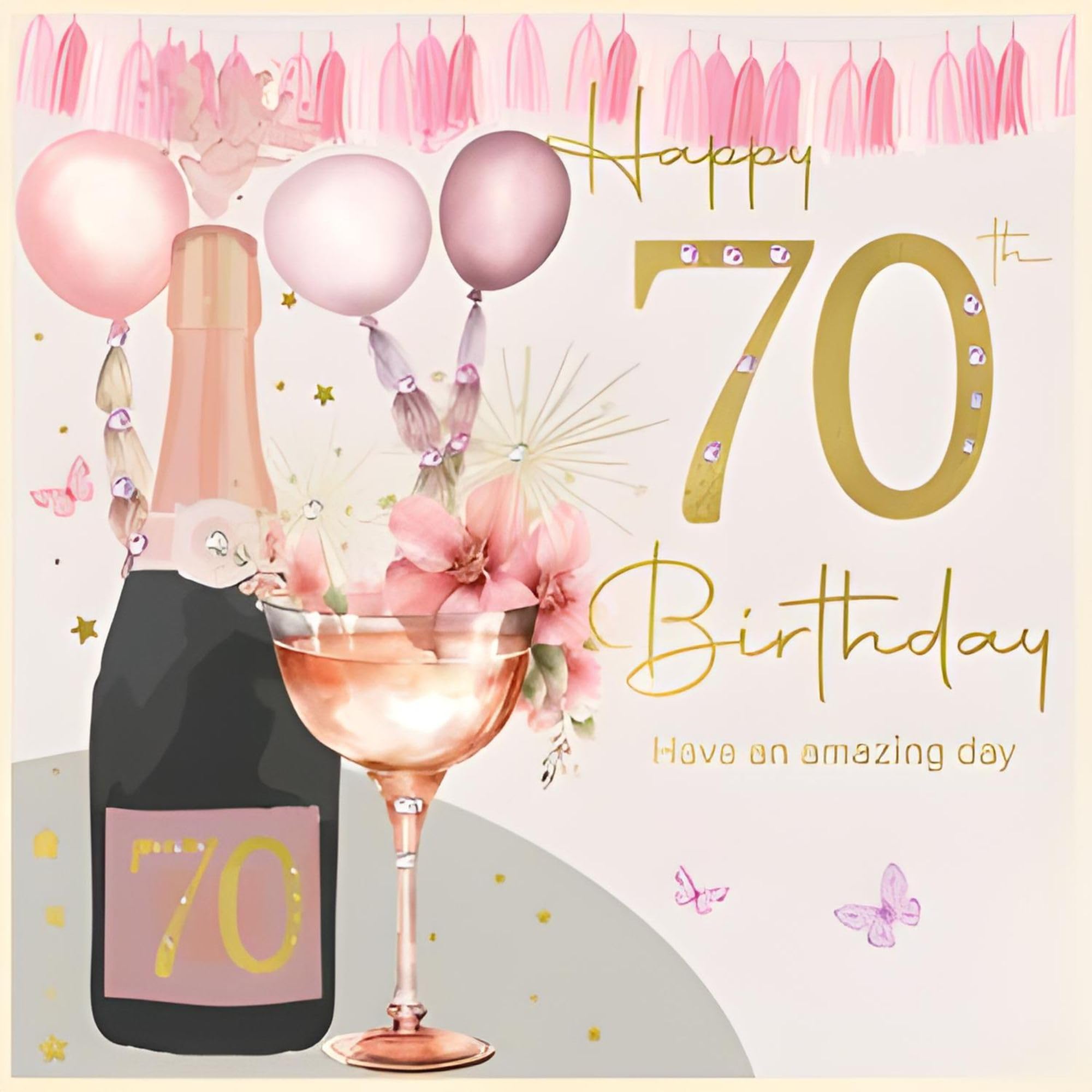 Cherry Orchard 75th Birthday Card With Gold Foil Finish And - View #8
