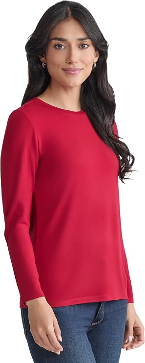 Jones New York Women's Long Sleeve Crew Neck Tee