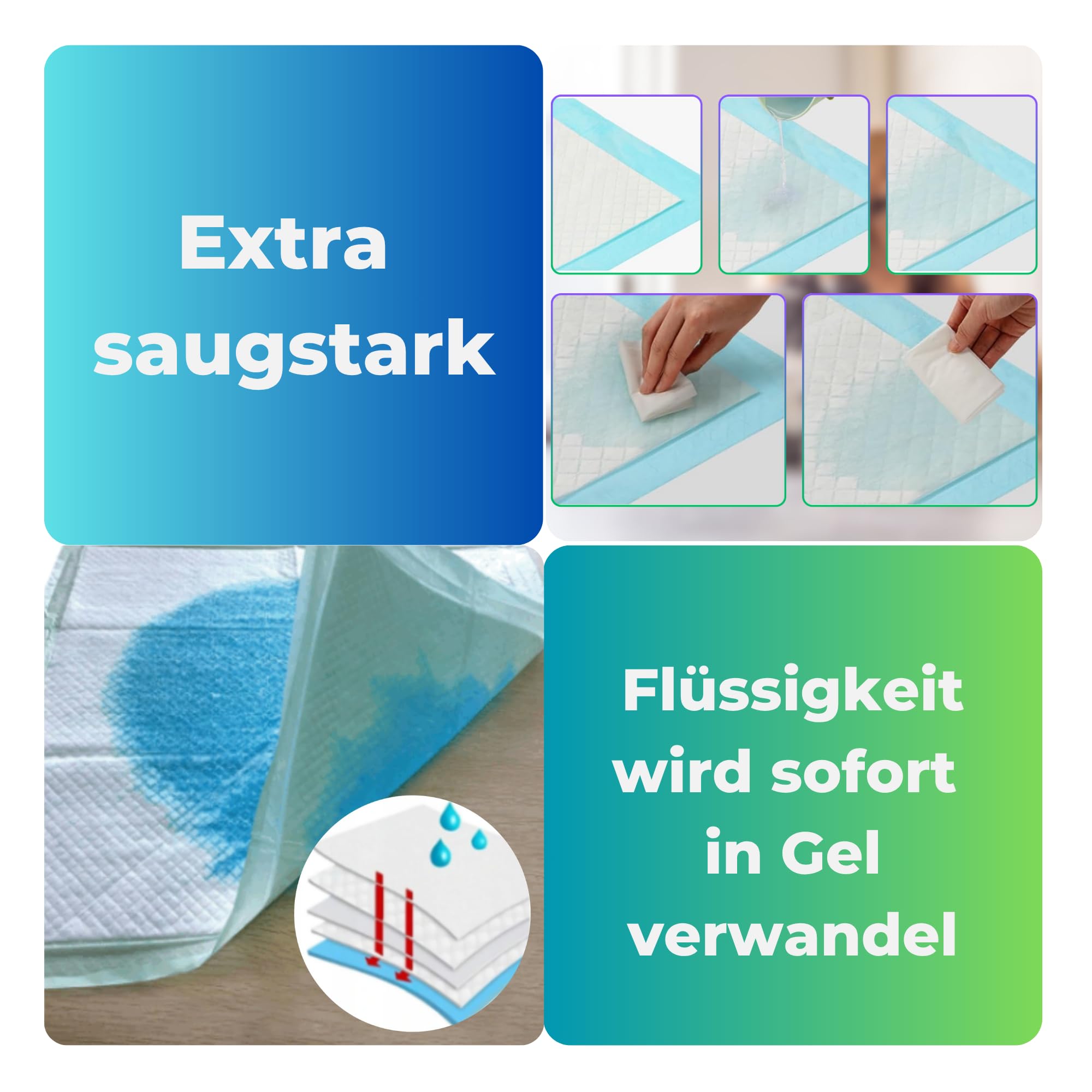 100 Pièces 45x60 cm Alèses Jetables Bébé sous-Couche Imperméable 6 Couches Ultra Absorbante Tapis à Langer Protection Lit Enfant Voyage