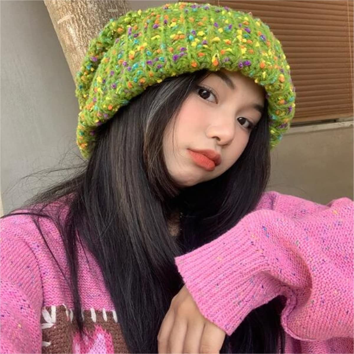 Bonnet Hiver Chapeaux Tricotés d'hiver pour Femmes Bonnets pour Bonnet Tricoté par Temps Froid Chauds Bonnets Chaud