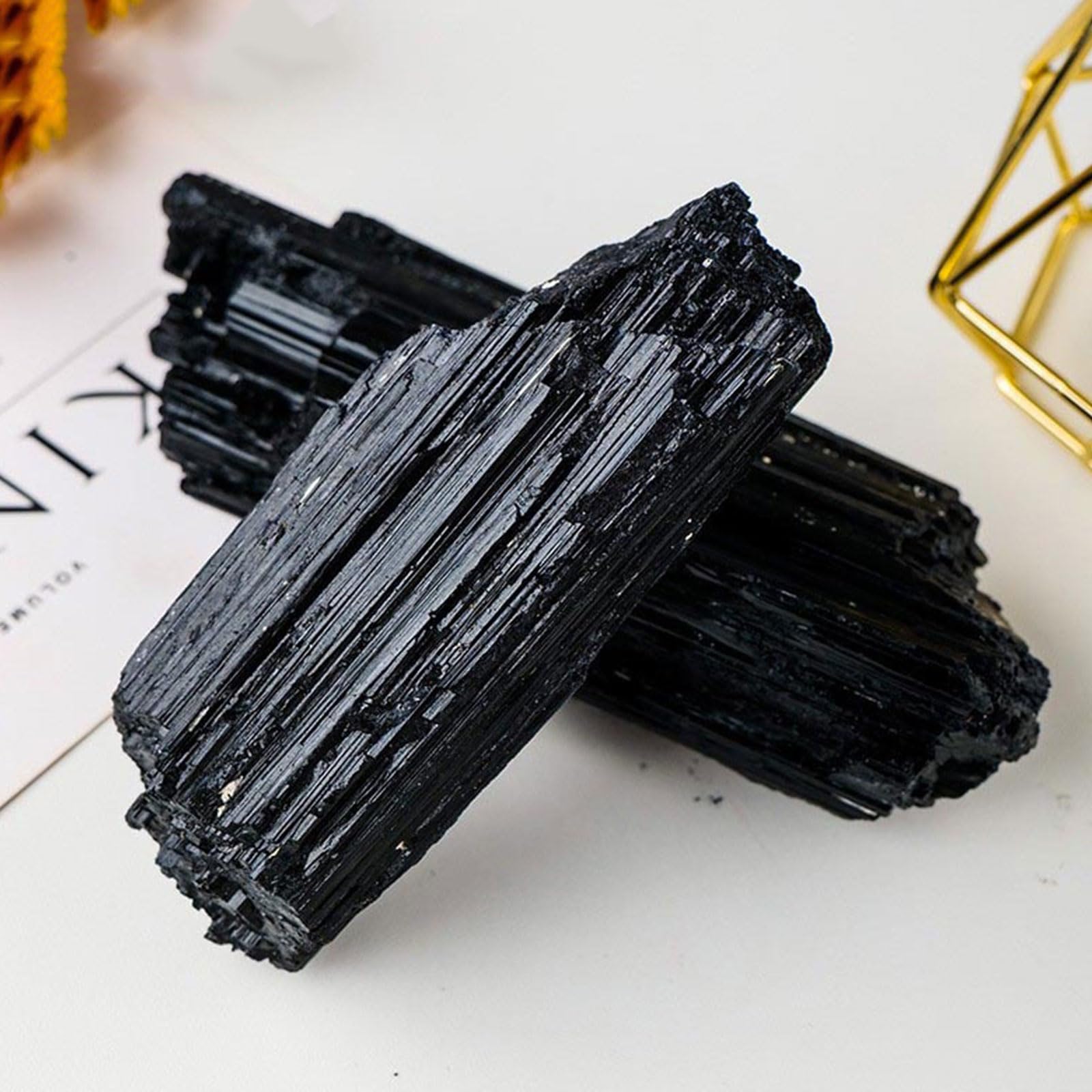Pietra Grezza di Cristallo Naturale di Tormalina Nera Pietra Grezza di Cristallo di Tormalina Nera Ornamenti di Pietra Grezza di Cristallo,200~300g