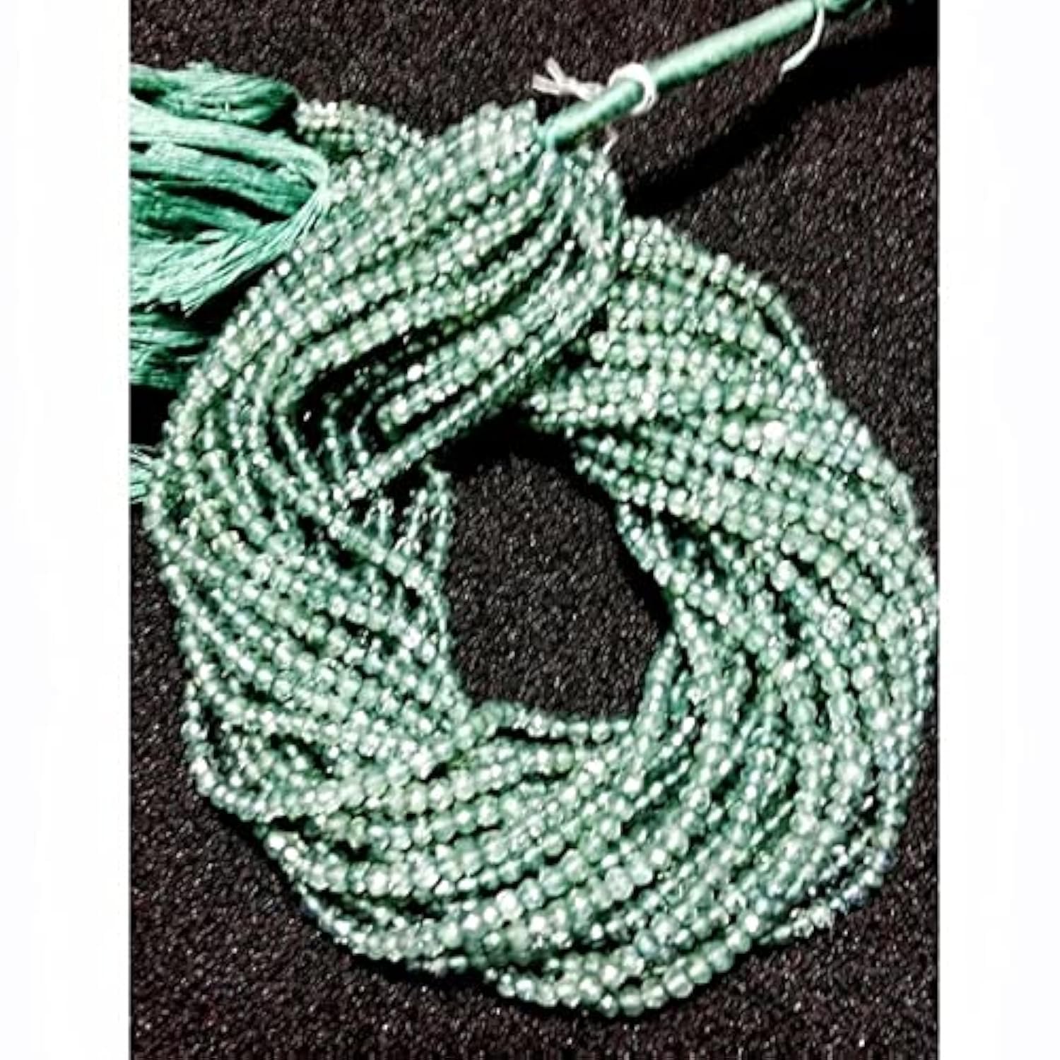 Perles améthyste verte micro-facettées pour imaginer vos bijoux de mariage et tenues de soirée