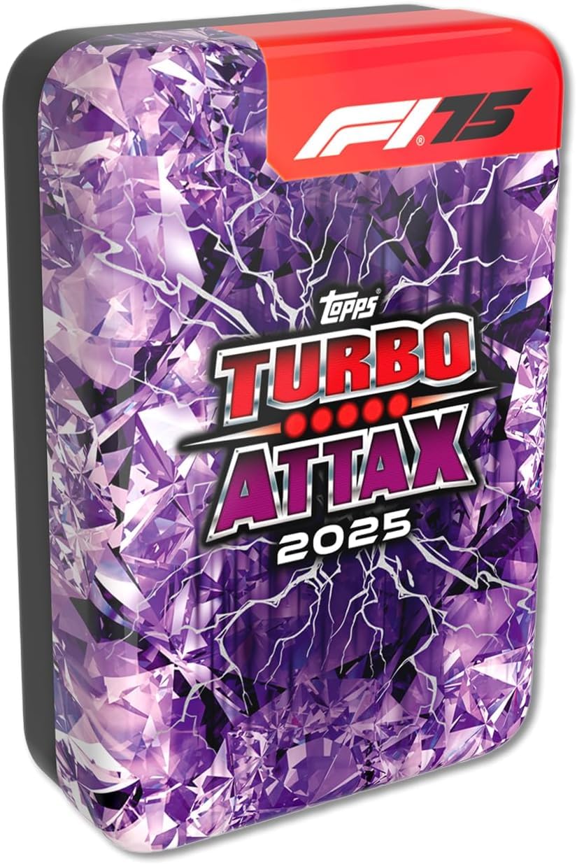 Topps Turbo Attax Formula 1 2025 – Boîte aléatoire – Contient 66 cartes dont 6 LE et 4 cartes exclusives