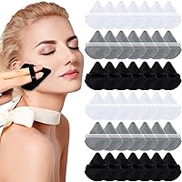 Vista 1 de Meanplan 90 esponjas de maquillaje con forma de triángulo suave, con correa, licuadoras y esponjas de maquillaje, base cosmética, herramienta