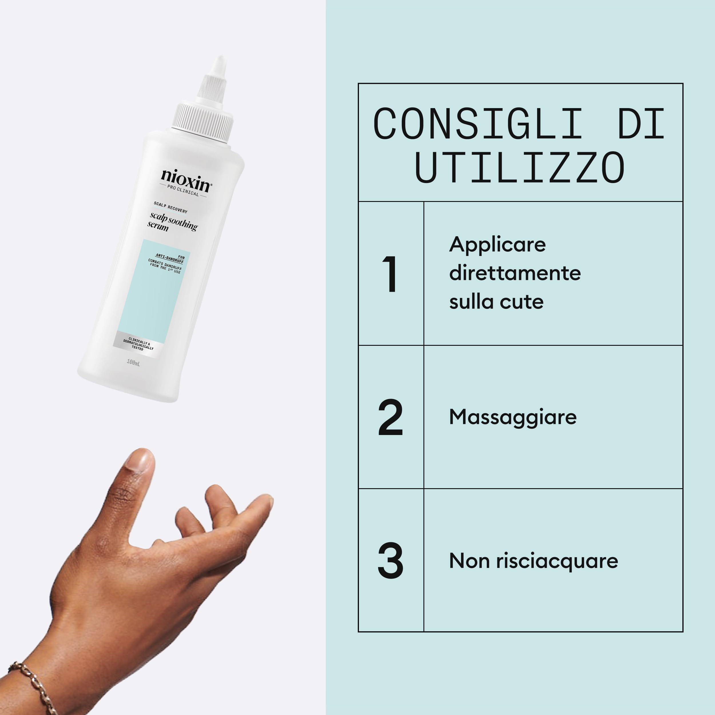 Nioxin Scalp Recovery System Siero Lenitivo per Cuoio Capelluto - Trattamento per Cute Irritata, Secca e Squamosa - con Zinco Piritione (100ml)