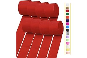 Red Streamers 8 Rolls for Party Decoration
