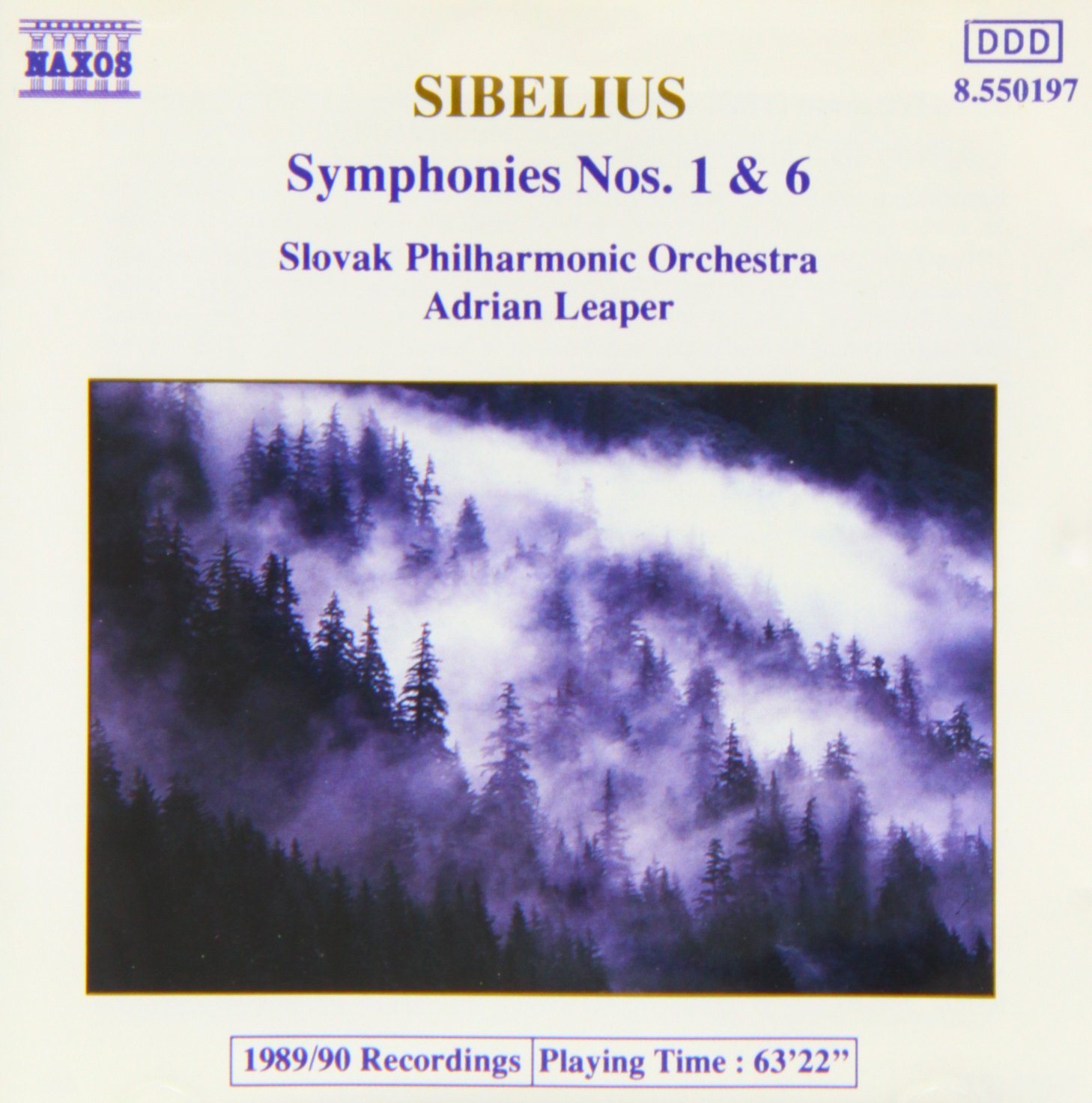 SIBELIUS - SYMPHONIES Nos 1 and 6 (1 CD) [Audio CD]