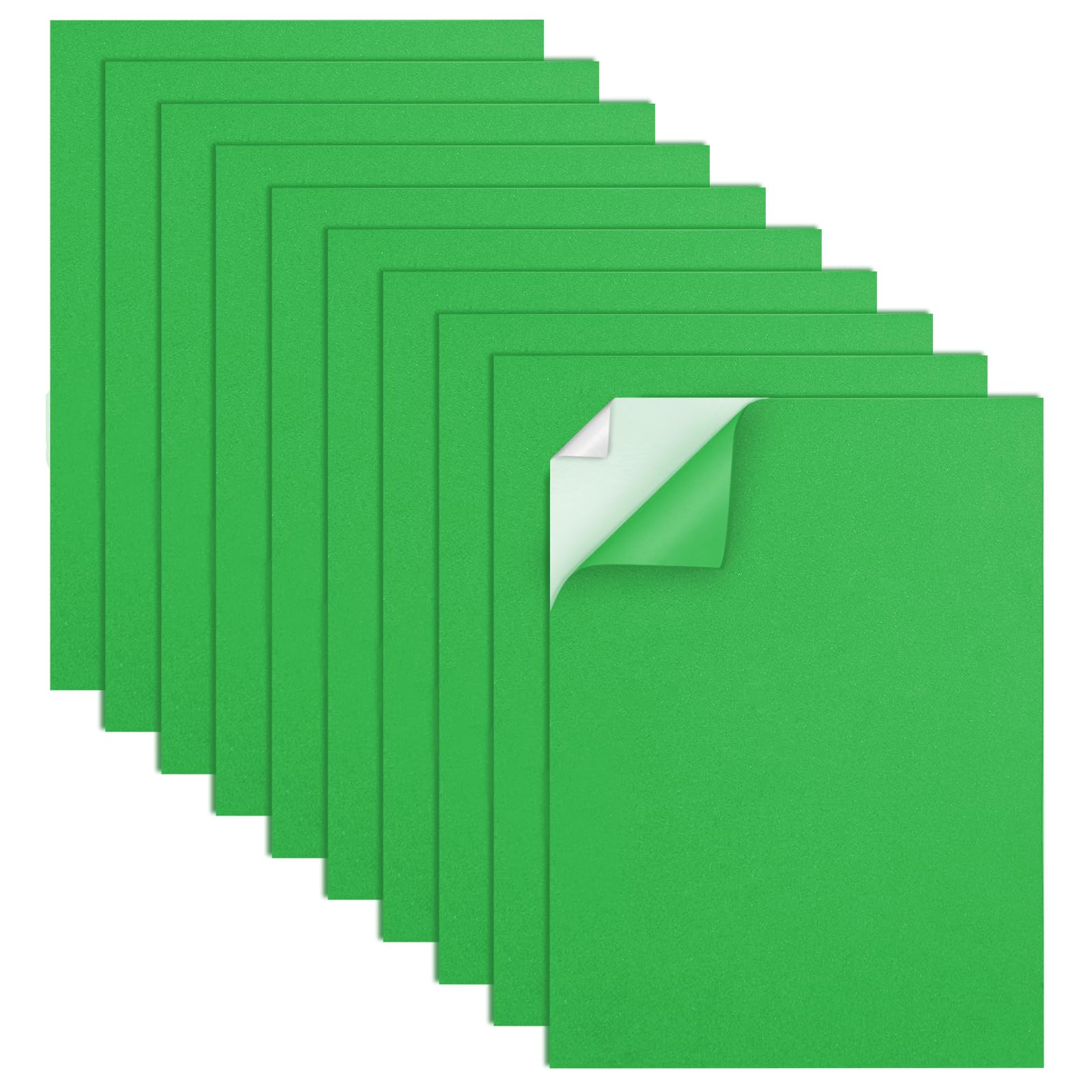 MEARCOOH 10pcs 22 x 30 cm 2 mm Self-Adhesive Foam Sheets, Sticky EVA Foam Paper for Crafts