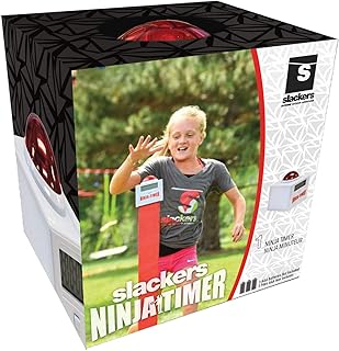 Slackers Ninjaline Obstacle Course Buzzer w/LCD Display - Ninja Course Timer with Red Buzzer - Great Ninja Obstacle Course Addition!