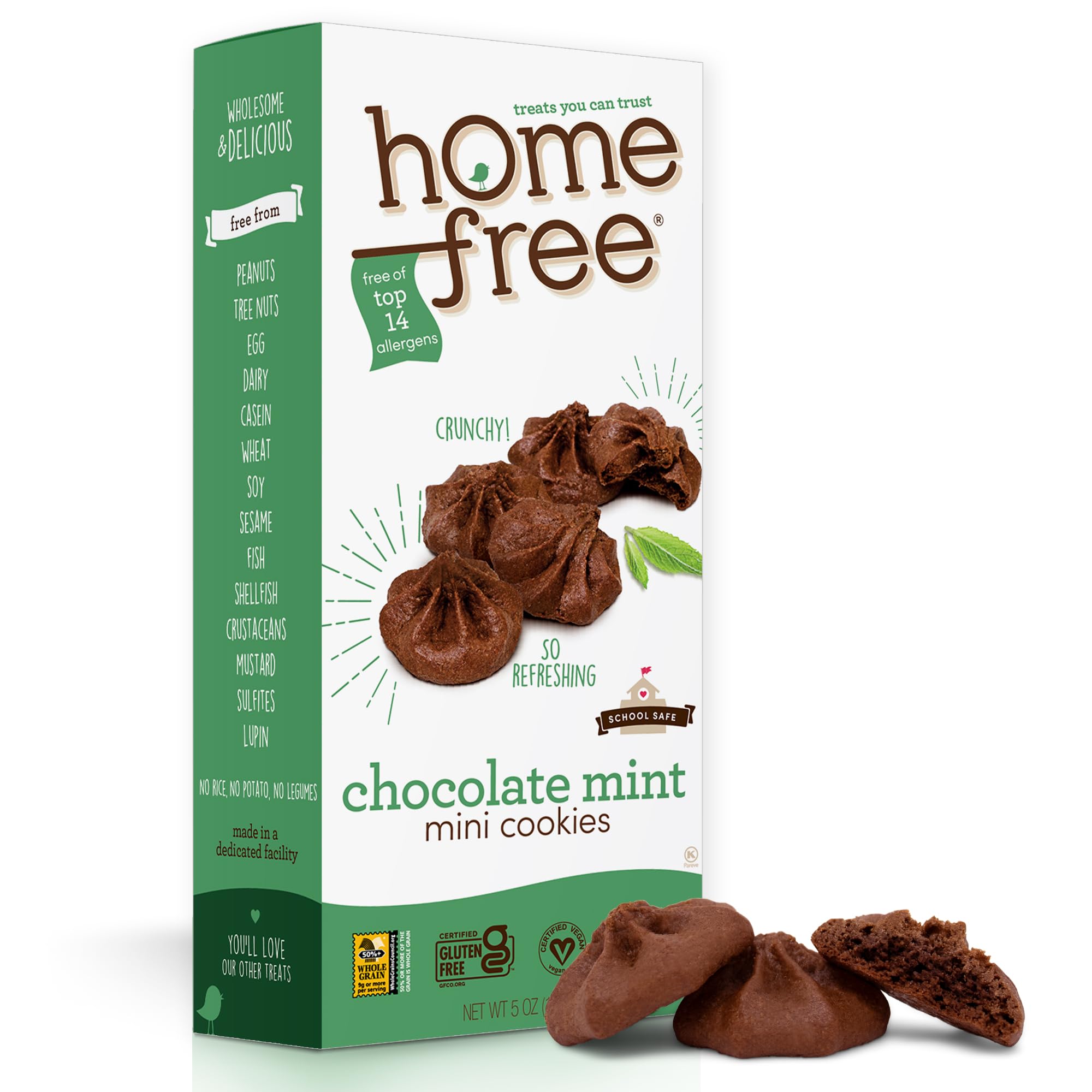 Homefree Mini Chocolate Mint Cookies