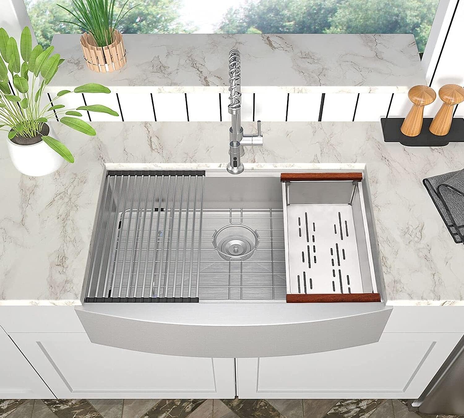 Blасk Frіdау - 40% оƒƒ 33 Stainless Farmhouse Sink - Mocoloo 33X22X10 Kitchen Sink Apron Front Stainless Steel 16 Gauge Ledge Workstation Single Bowl Farm Kitchen Sink Rust Resistant