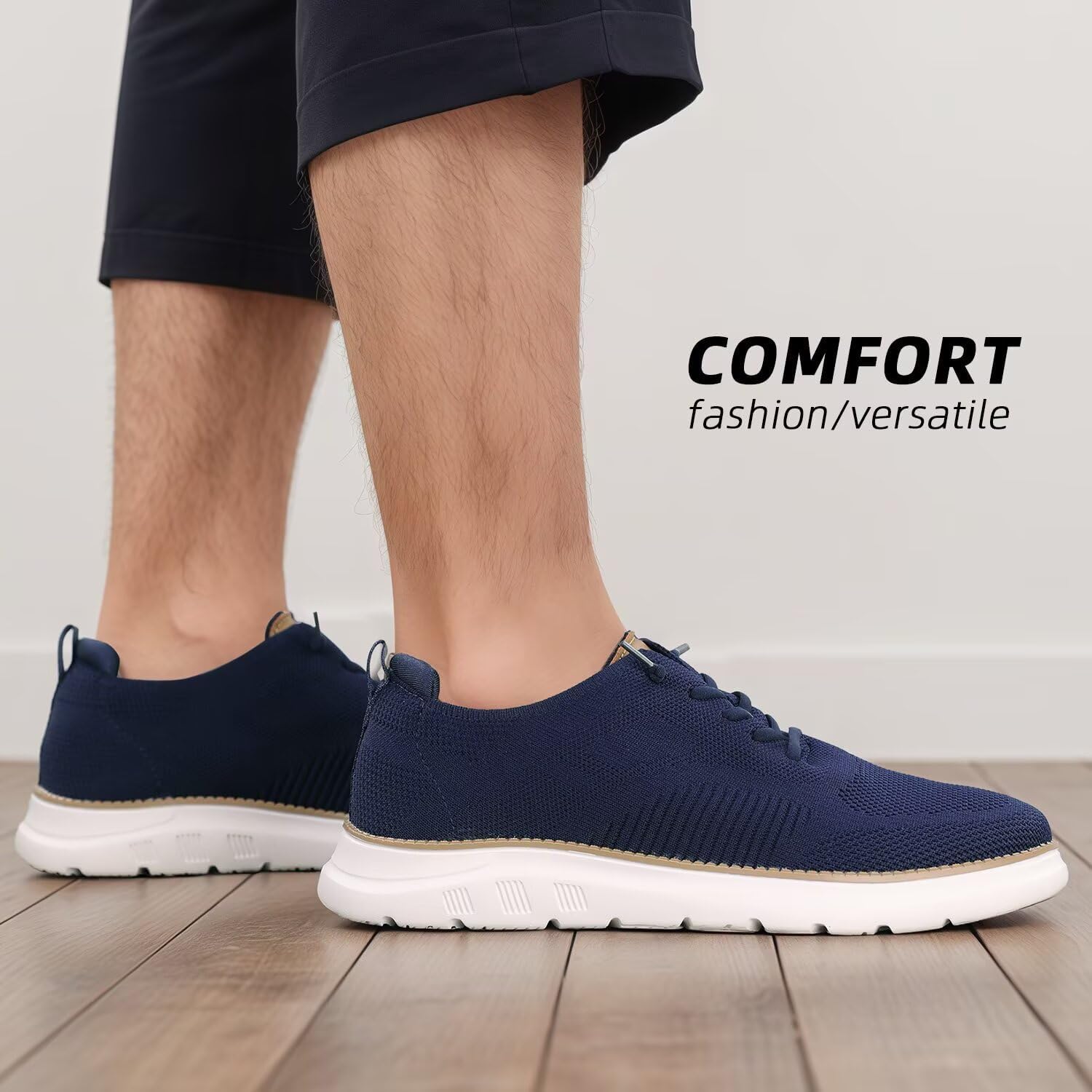 Men's Casual Dress Shoes Fashion Walking Sneakers Mesh Business Oxfords Work Lightweight Soft Sole image 2