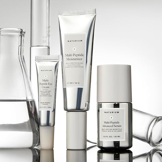 Naturium Multi-Peptide Advanced Serum, Firming & Smoothing Face Serum for Fine Lines & Wrinkles with Advanced Multi-Peptide Blend | 1.0 FL OZ / 30 ML