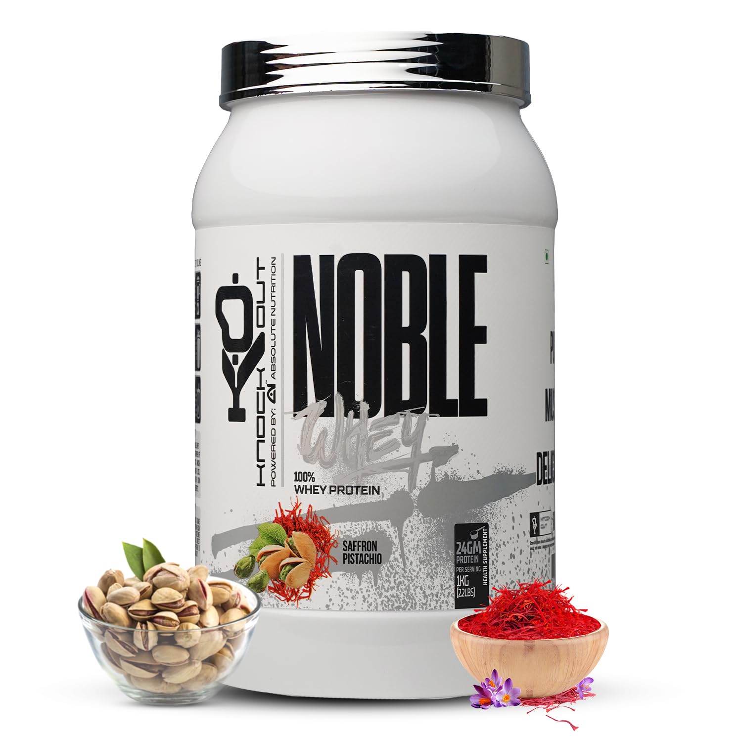 ABSOLUTE NUTRITION Knockout Noble Whey Protein|24g Protein | BCAA|Tyrosine |Arginine|Proline| Muscle building | Endurance |Digestive Enzymes | Saffron pistachio 1Kg (B0B77Z57PH) Amazon Price History, Amazon Price Tracker