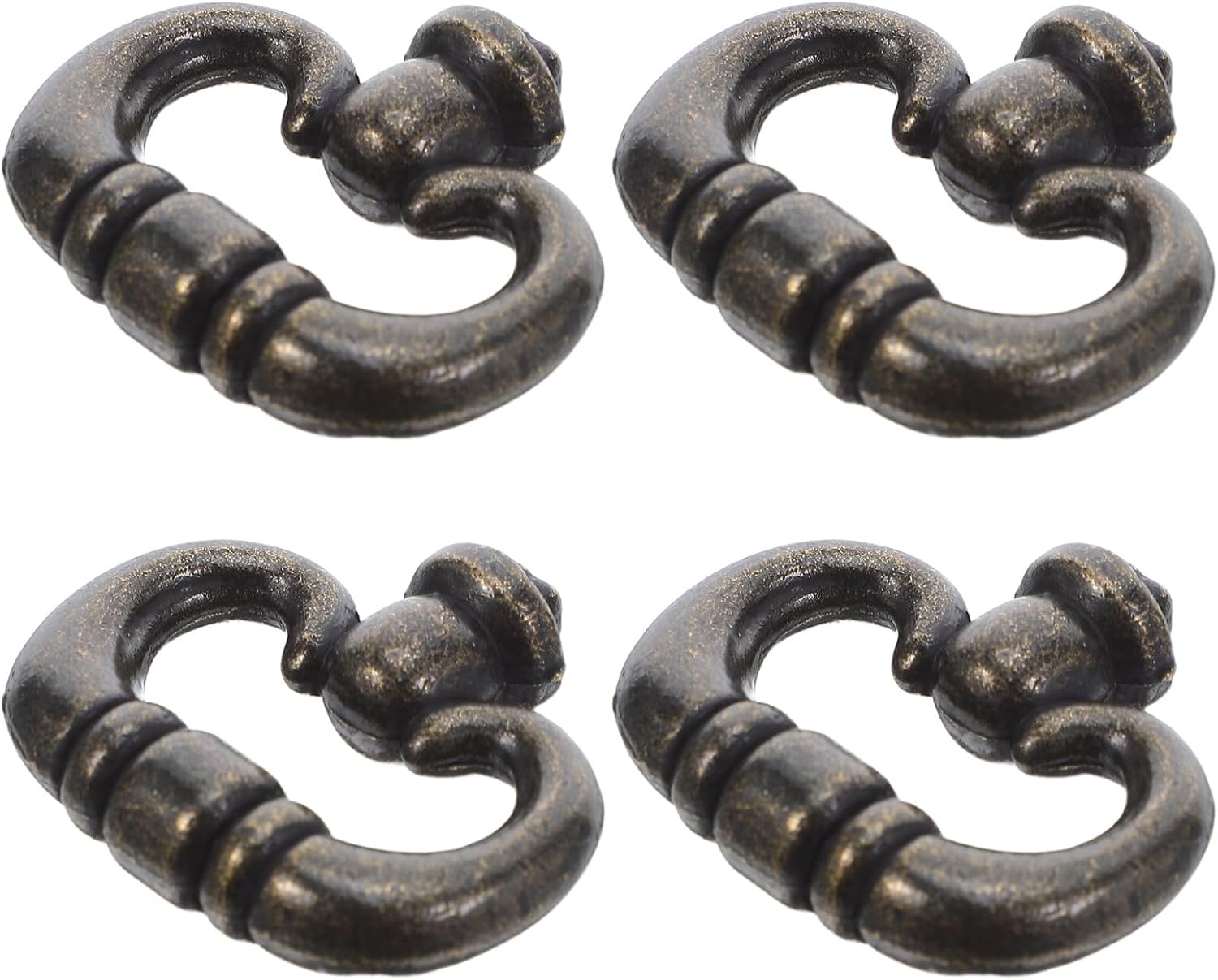 Toddmomy 4pcs Vintage Zinc Alloy Single Hole Drawer Pulls - Retro Dresser Handles for Kitchen Cupboard Vanity Furniture