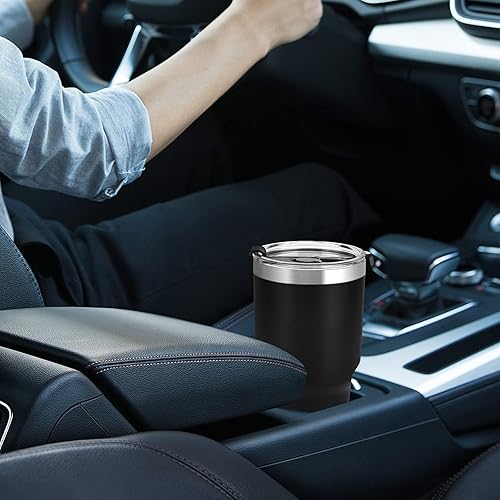 Miniatura 4 de Lifecapido Vaso de acero inoxidable de 30 onzas, taza de café aislada, vaso de viaje aislado al vacío de doble pared con tapa y pajita, taza de