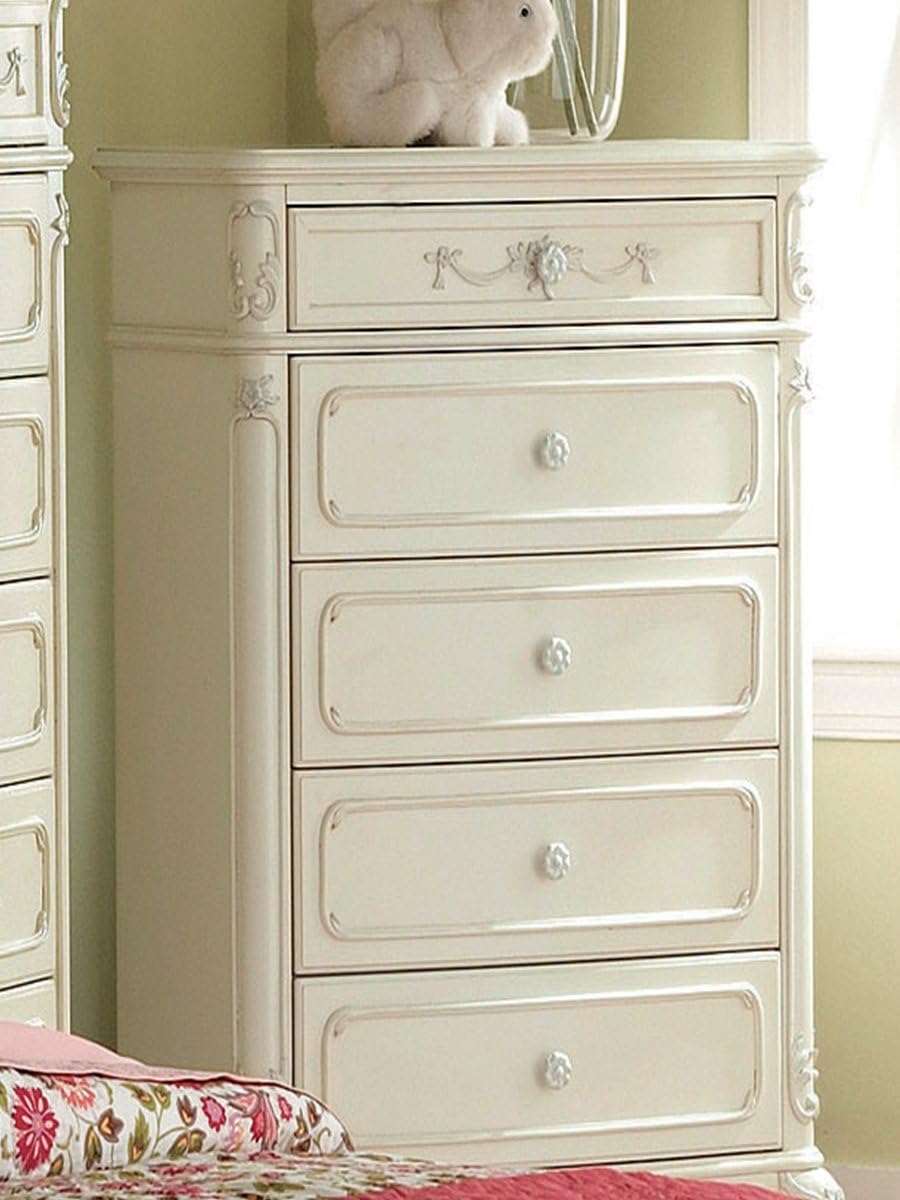Home Elegance Cinderella Chest in Off-White