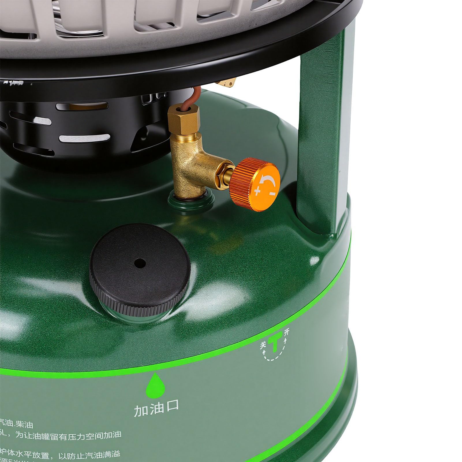 Tragbarer Gaskocher 9 8KW Benzinkocher Camping Brennstoffkocher Multibrennstoff Kerosinbrenner Winddicht Verstellbare Flamme mit Pumpenhebel Tragetasche