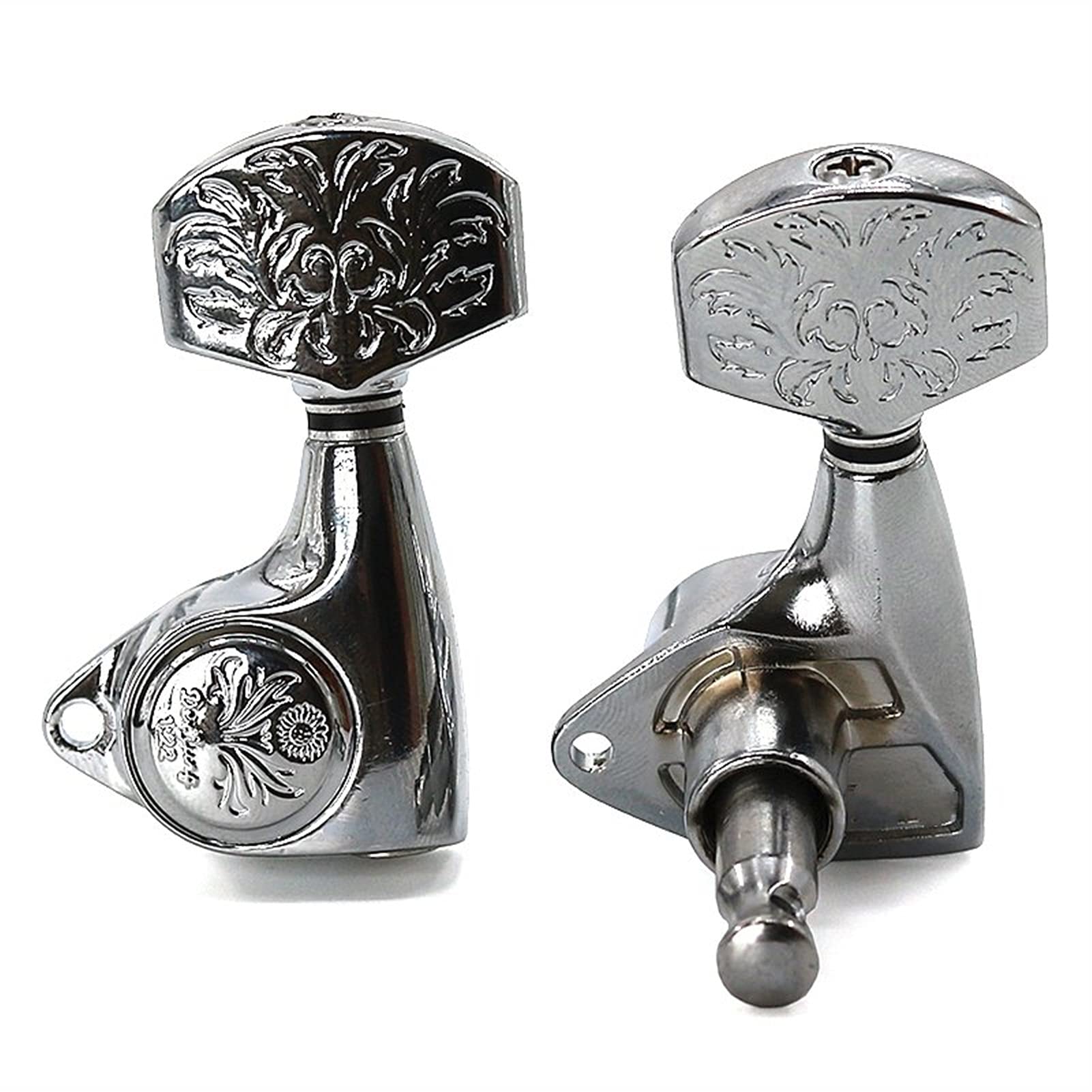 Locking Tuners Volksgitarre mit vollständig geschlossenen Knöpfen Silber 1:22 Quasi-Knob-Wellenstring-Wickler