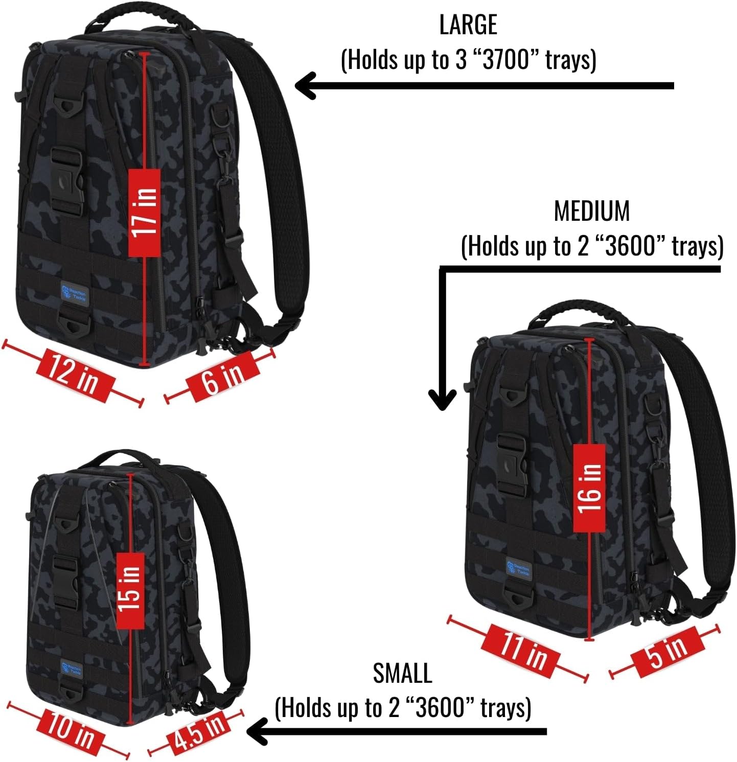 Reaction Tackle Fishing Tackle Bag - Water Resistant Camo Sling Bag - Large - 17"x12"x6"