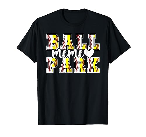 Ballpark Meme Grandma Softball Baseball Meme Of Ballers T-Shirt