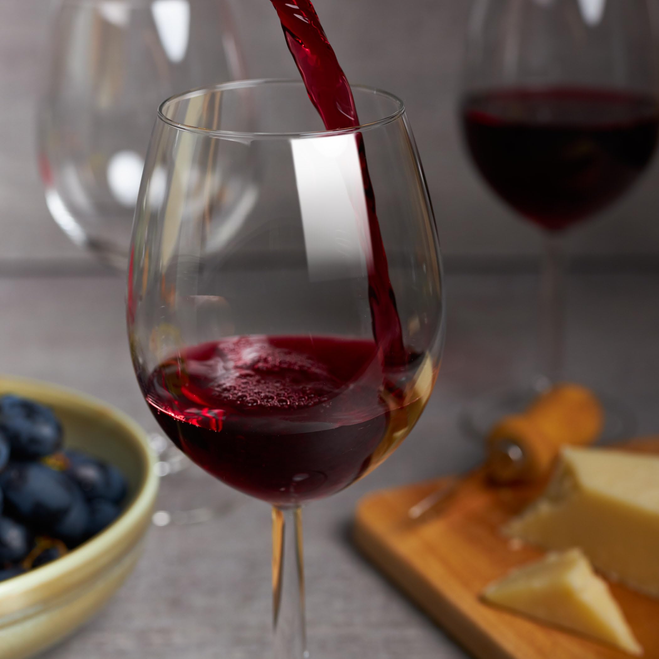 Galvog® Set of 4 Crystal Clear Wine Glasses 430ml, Transparent, 4 Count (Pack of 1) - Image 3