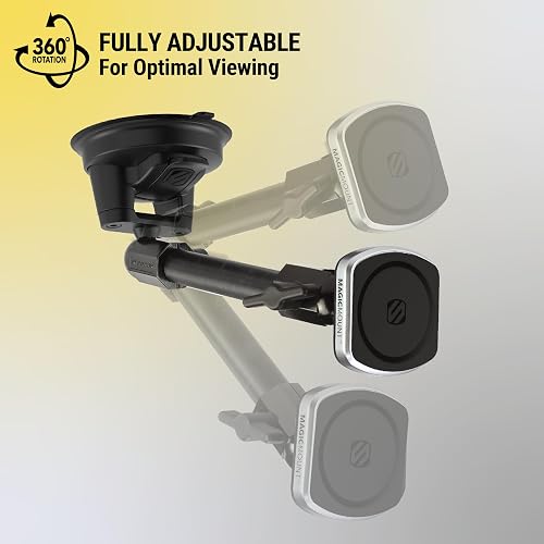 Scosche MP2WDLHD MagicMount™ Pro2 XL Support de téléphone portable à ventouse robuste avec bras long pour pare-brise/tableau de bord avec stabilisateur anti-secousses pour iPhone, Android, tablette, - 4