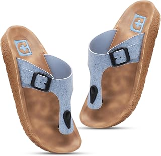 DOCTOR HEALTH SUPER SOFT Women's Orthopedic Toe Ring Sandals Adjustable Buckle Comfort Slippers Soft Cushioned Footbed Lightweight Anti-Skid Casual Flip Flops for Everyday Wear