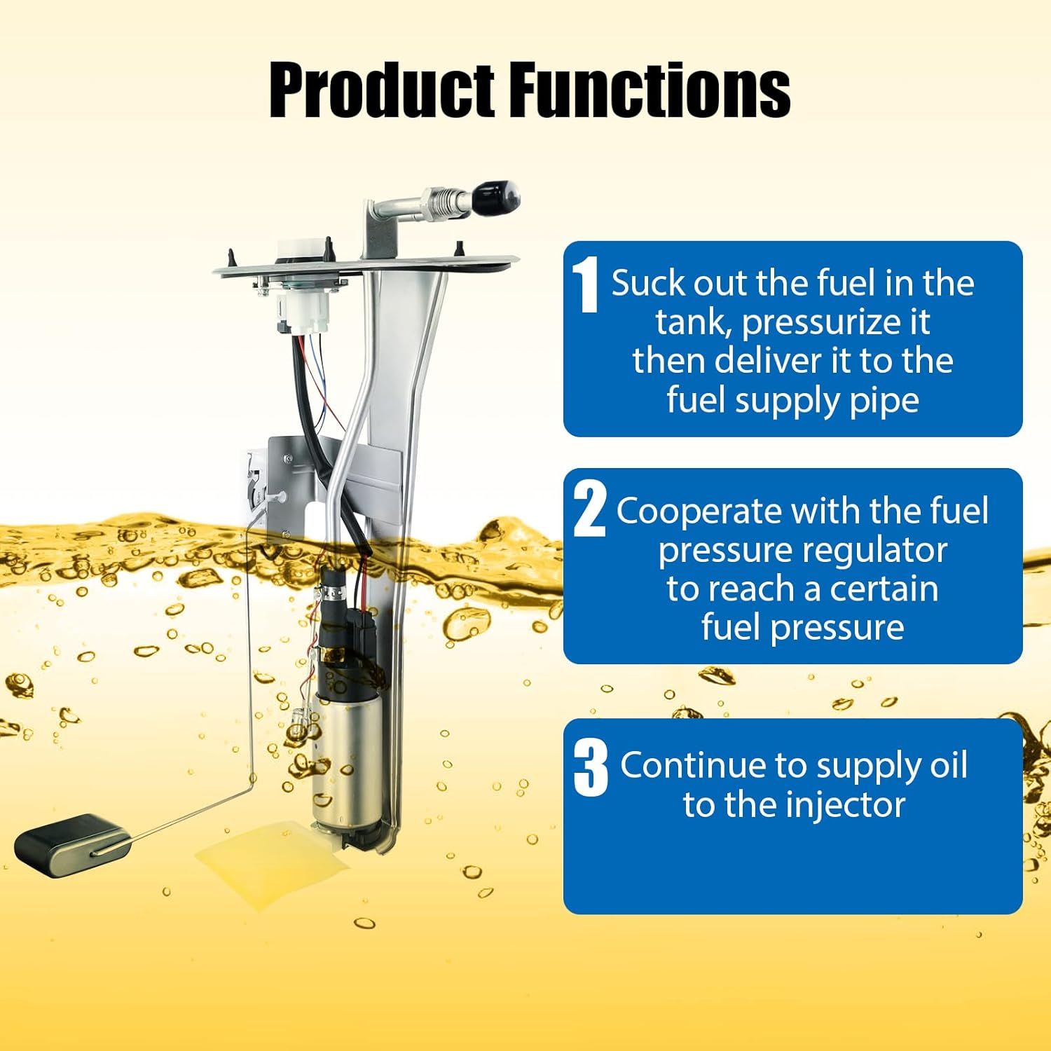 SP9002H Electric Fuel Pump Assembly Compatible with 1995-2000 Toyota Tacoma Base DLX Limited Pre Runner SR5 2.4L 2.7L 3.4L