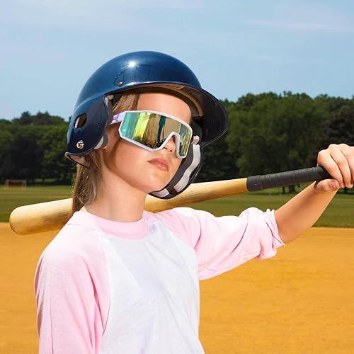 Miniatura 4 de MVPTGRS Gafas de sol de béisbol juveniles para niños y niñas de 8 a 14 años TR90 con marco para niños, gafas de sol deportivas para sóftbol,