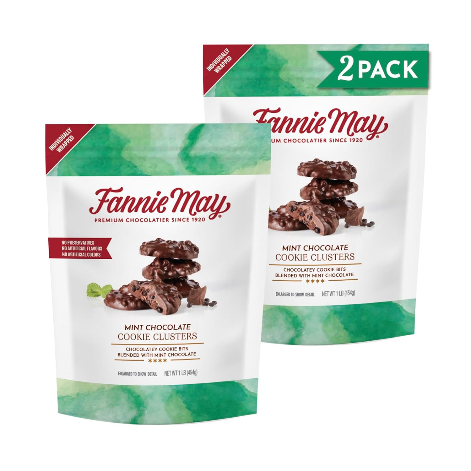 Fannie May, Milk Chocolate Candy, Mint Chocolate Cookie