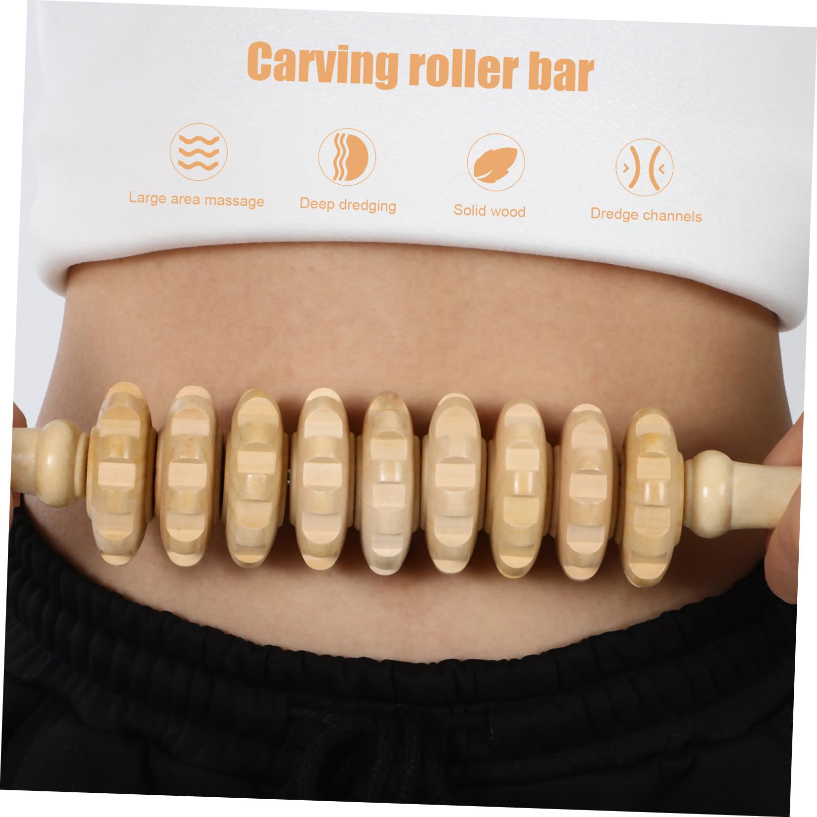Beaupretty Rodillo Masajeador Anticelulitis Kit Masaje de Madera 6 Piezas, Maderoterapia Corporal para Aliviar Fatiga y Promover Circulación, Uso en Oficina