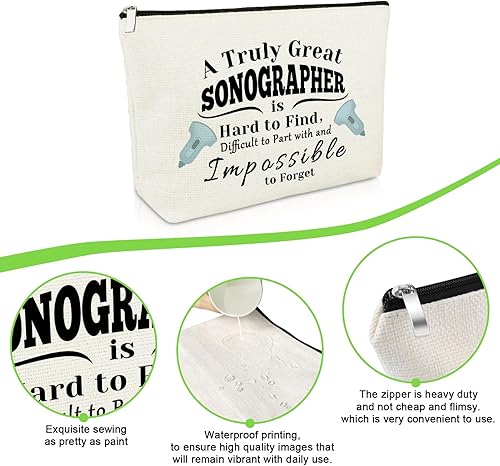 Miniatura 2 de Sonographer - Regalo de agradecimiento para mujer, bolsa de maquillaje, ultrasonido, regalo para técnico, radiólogo, médico, bolsa de cosméticos,