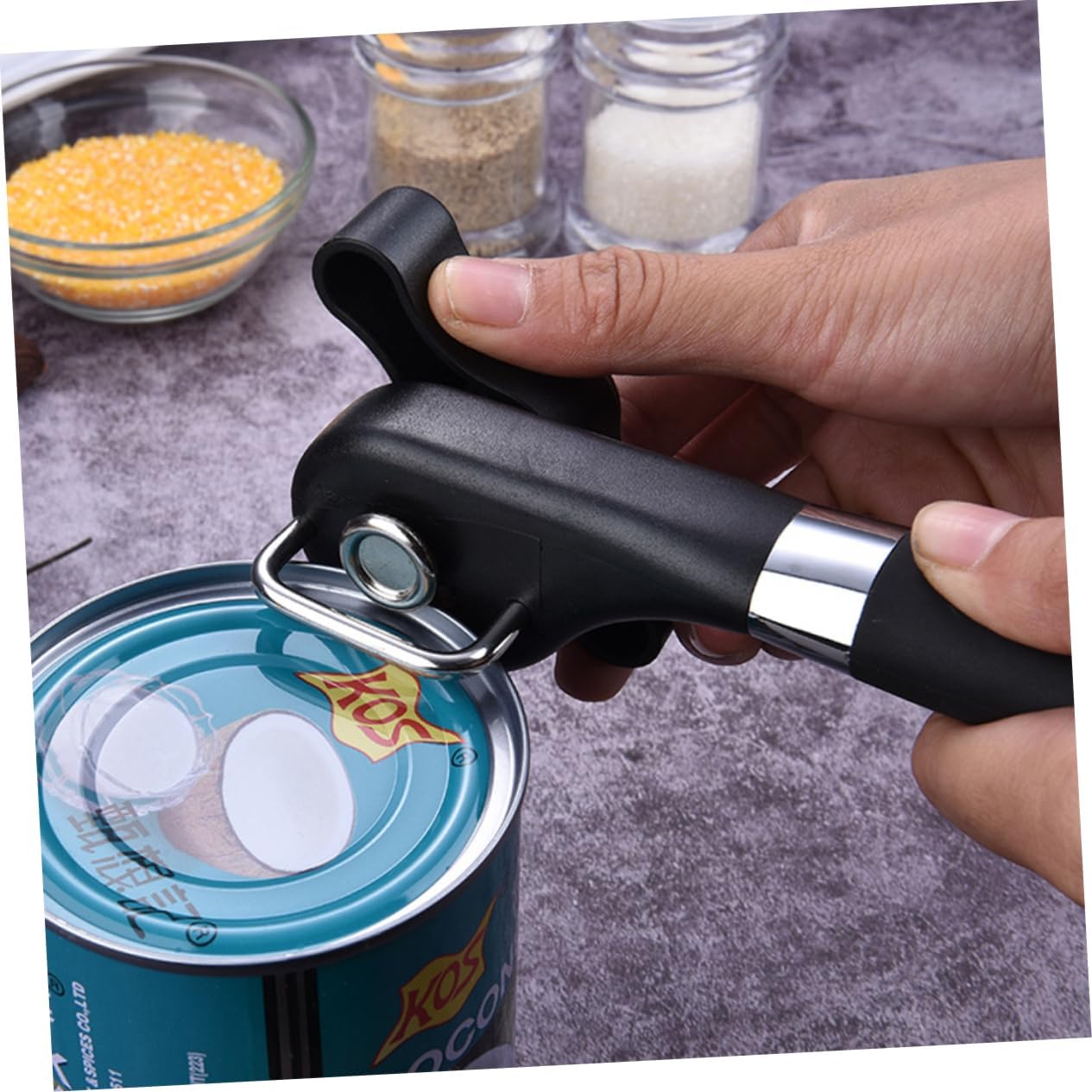 Stainless Steel Bottle Opener Lid Opener for Jars Bottles Multi-functional Safe Handle Kitchen Accessory