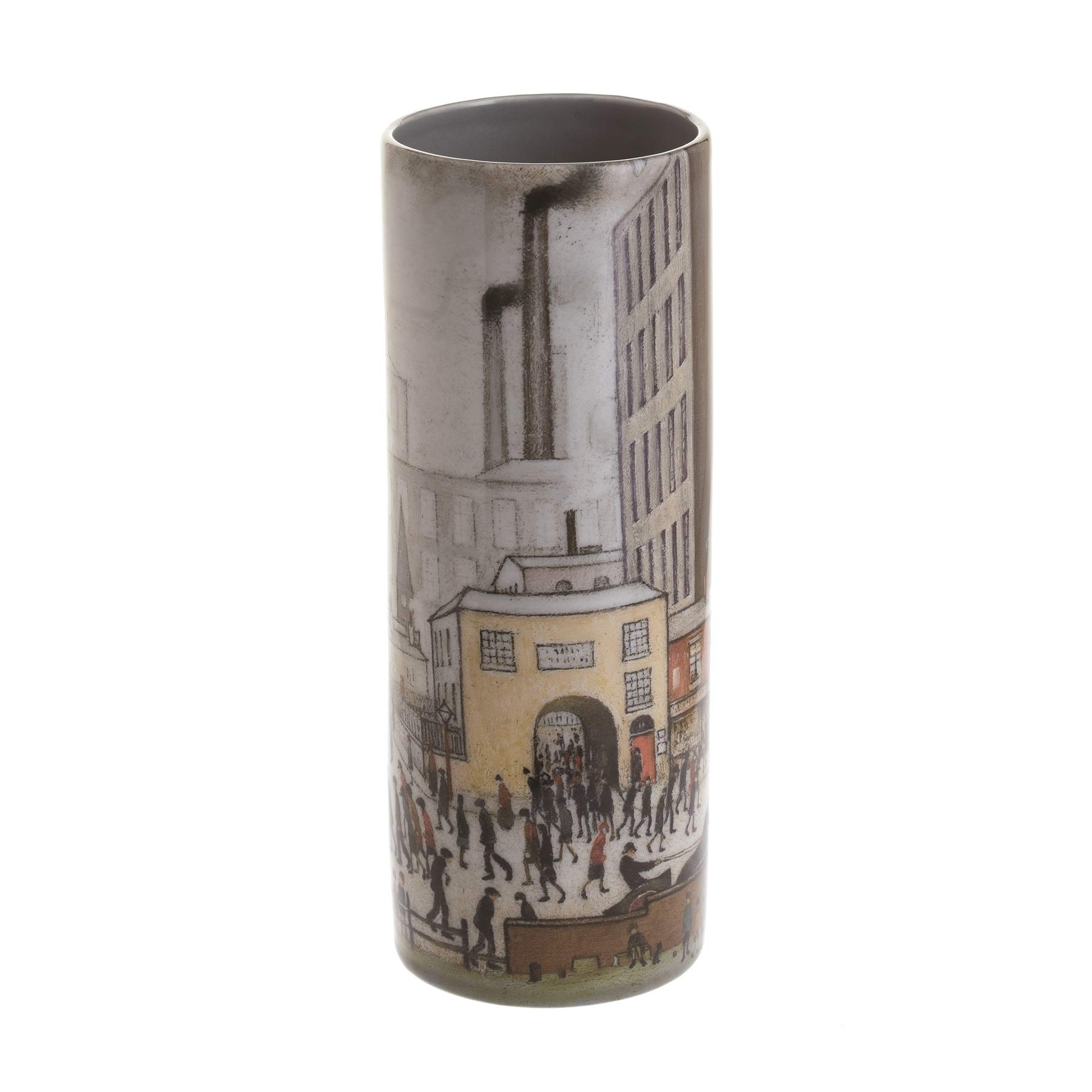 John Beswick Red, Blue, Yellow Jblow11 Lowry Coming From The Mill Medium Vase