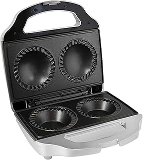 Unibos | Deluxe Double Pie Maker, XL Twin Deep-Fill Pie Machine, Non-Stick & Crimp-Edged Cooking Plates, 3-5 Minute Pre-Heat Time, Locking Latch, Makes 9cm Diameter x 7cm Depth Pies | 700 W