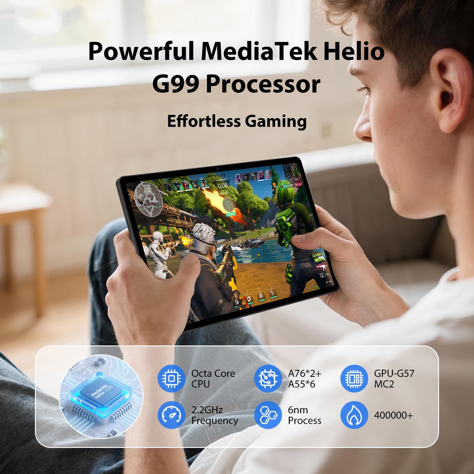 TIGERFU Tablet 13 Pollici, Android 15 Tablet con SIM e WiFi, 36(12+24) GB RAM+512GB ROM, Helio G99, 2.2GHz Octa-Core Gaming Tablets, 9200mAh, Widevine L3, 13MP+8MP, 2944x1840 IPS, 18W Charge - Nero