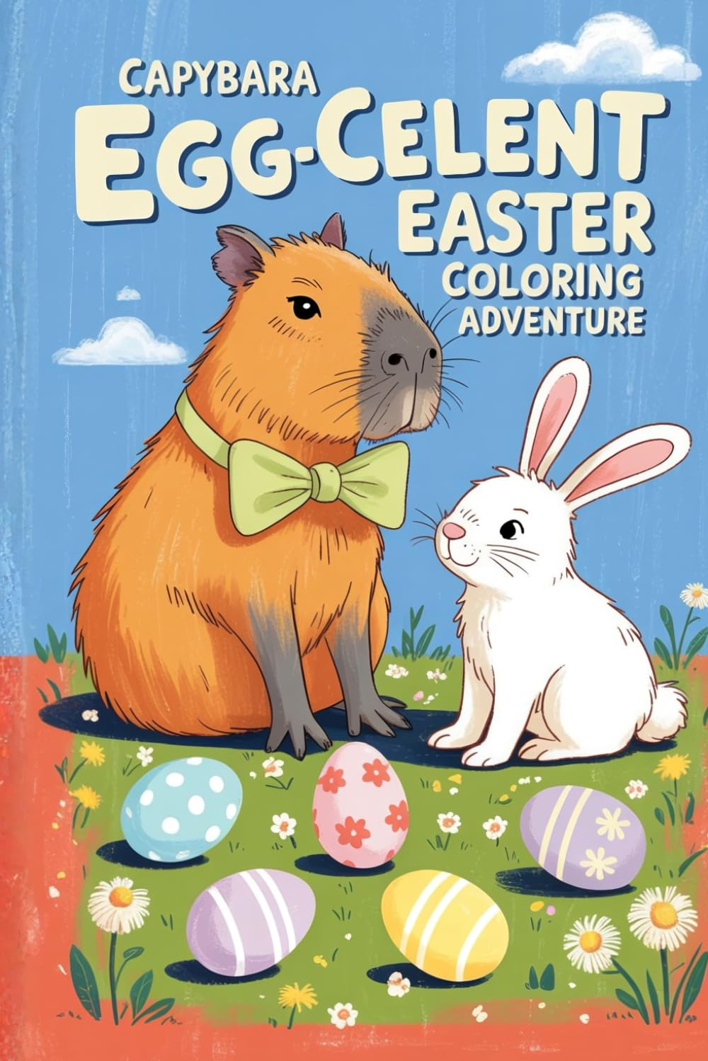 Capybara’s Egg-cellent Easter Coloring Adventure: Fun & Cute Capybaras, Bunnies, and Easter Eggs for Kids Ages 3-8