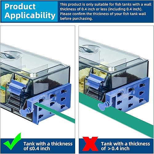 Miniatura 4 de Filtro de tanque de peces de acuario multicapa con oxigenación en cascada adecuado para tanques de peces de 5 a 50 galones, montaje flexible,