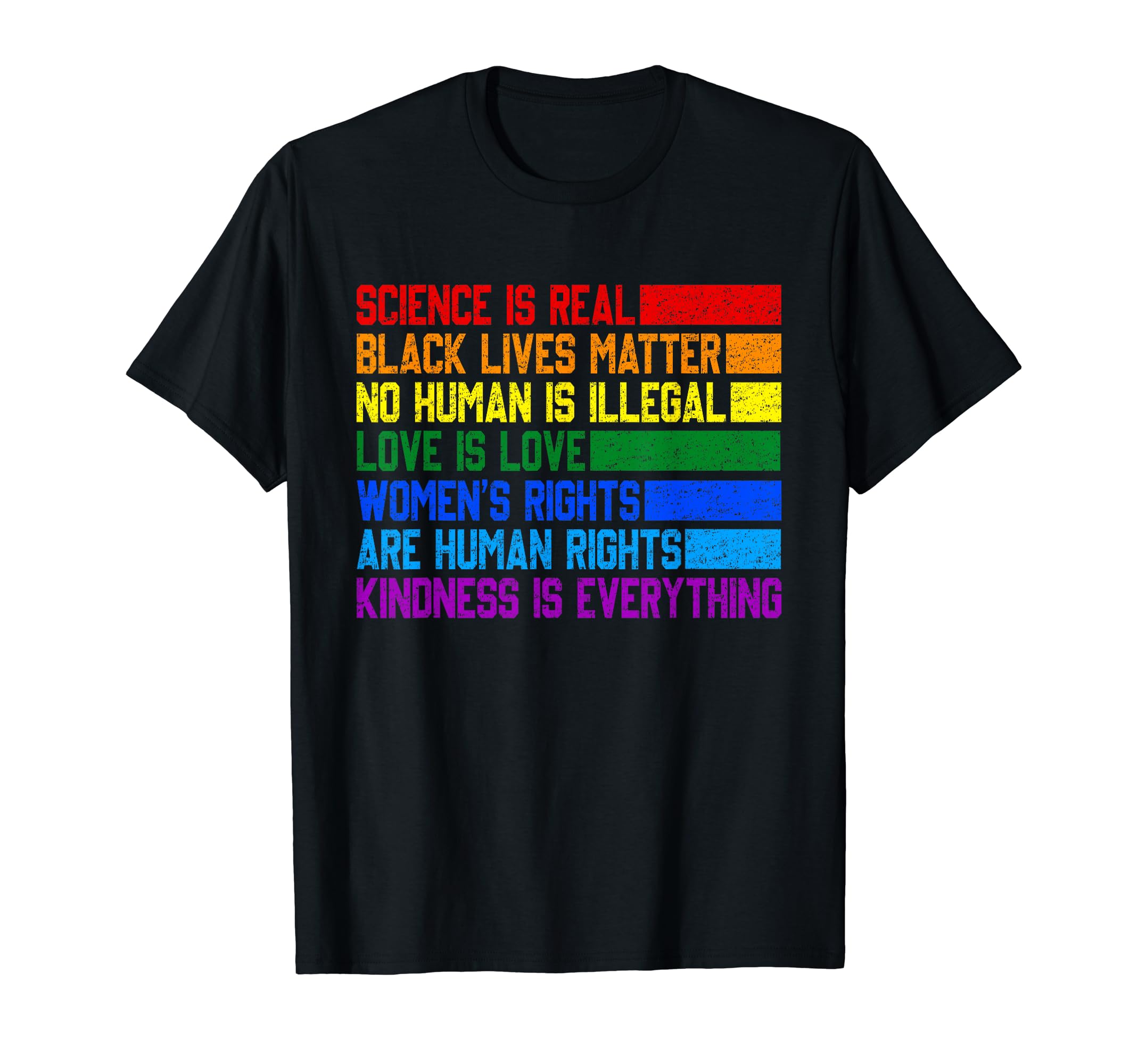 Retro Science Is Real BLM Women Rights Love LGBT Funny T-Shirt