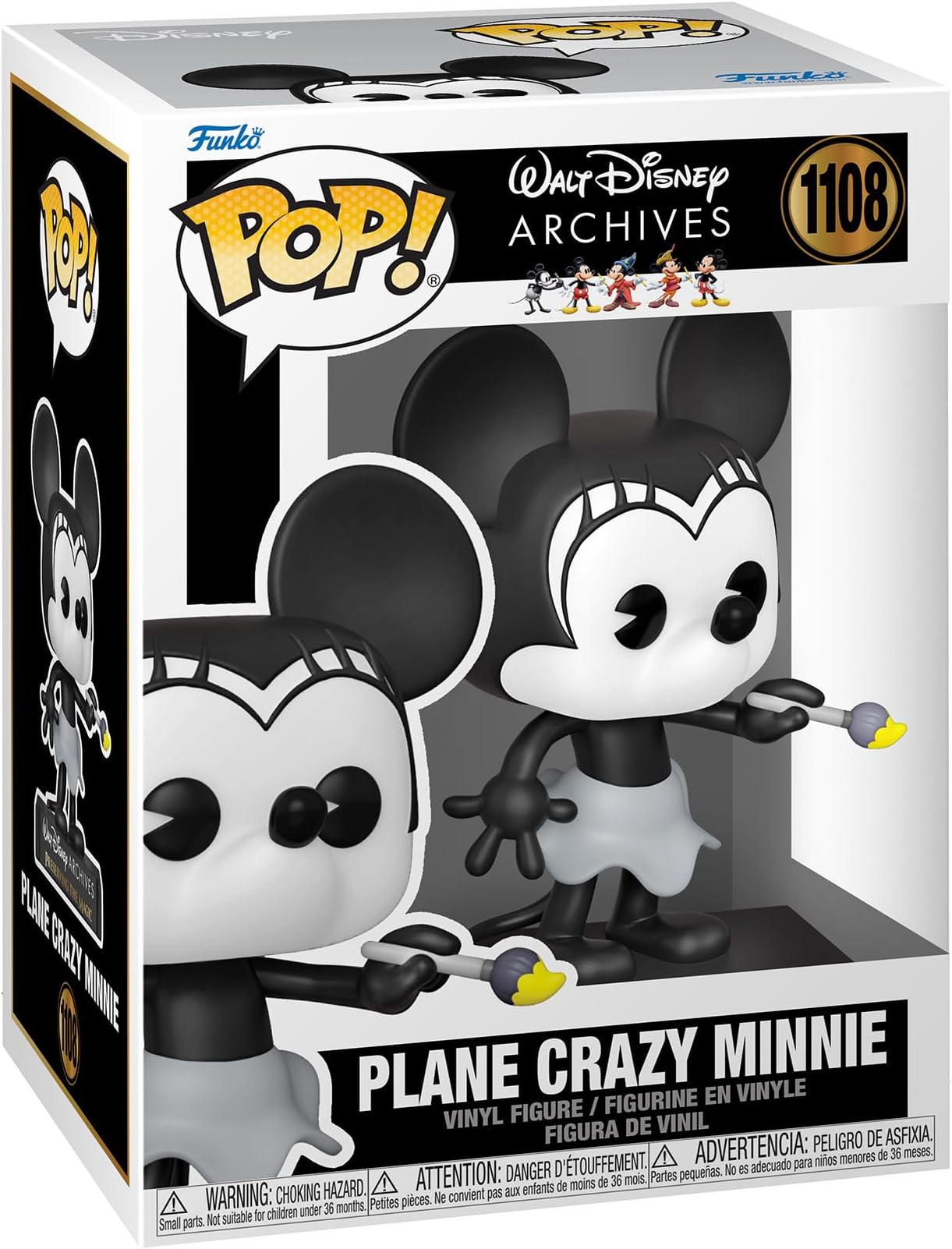 Funko Pop! Disney: Minnie Mouse - Plane Crazy Minnie - (1928) - Disney Standard Characters - Collectable Vinyl Figure - Gift Idea - Official Merchandise - Toys for Kids & Adults - TV Fans