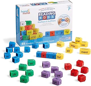 Learning Resources Reading Rods Prefixes and Suffixes, Learn to Read, Word Roots for Kids, Word Building Activities, Spelling Toys, Reading Tools for Kids, Phonemic Awareness and Phonics